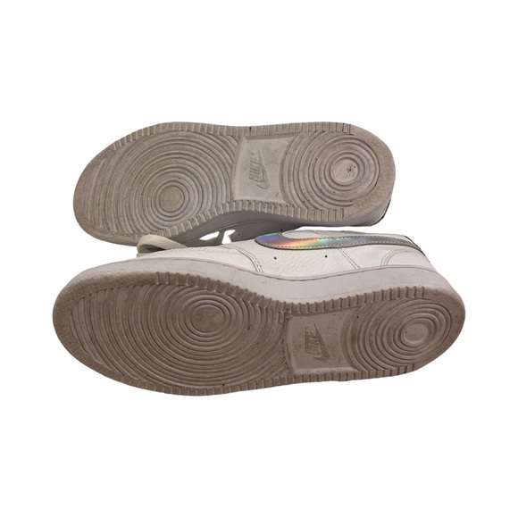 Nike Low Vision White Iridescent Tennis Shoes Size 7 - Picture 5 of 5